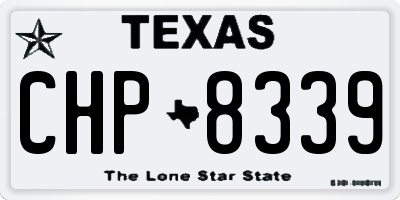 TX license plate CHP8339