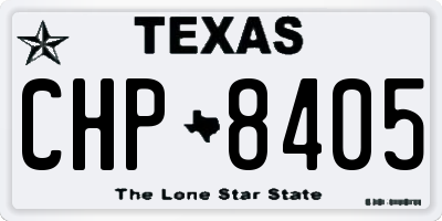 TX license plate CHP8405
