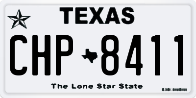 TX license plate CHP8411