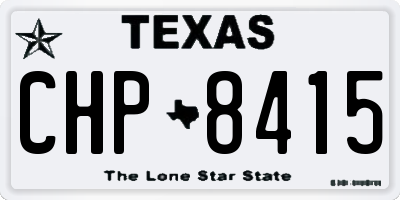 TX license plate CHP8415