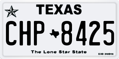 TX license plate CHP8425