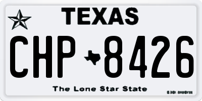 TX license plate CHP8426