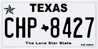TX license plate CHP8427