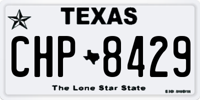 TX license plate CHP8429