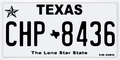 TX license plate CHP8436