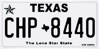 TX license plate CHP8440