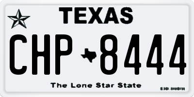TX license plate CHP8444