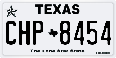 TX license plate CHP8454