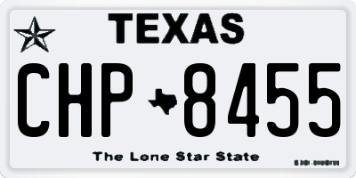 TX license plate CHP8455