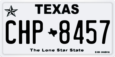 TX license plate CHP8457