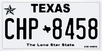 TX license plate CHP8458