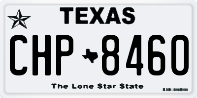 TX license plate CHP8460