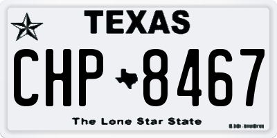 TX license plate CHP8467