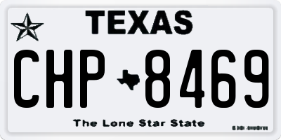 TX license plate CHP8469