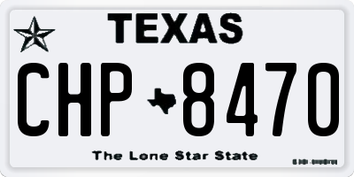TX license plate CHP8470