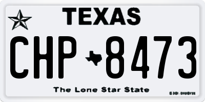 TX license plate CHP8473