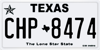 TX license plate CHP8474