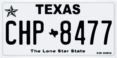 TX license plate CHP8477