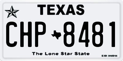 TX license plate CHP8481