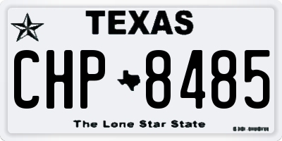 TX license plate CHP8485