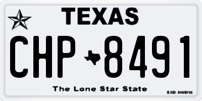 TX license plate CHP8491