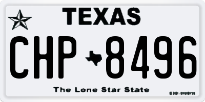 TX license plate CHP8496