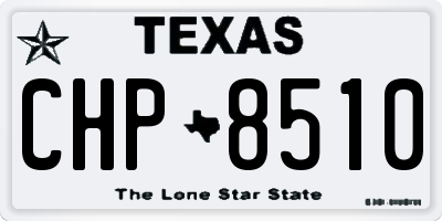TX license plate CHP8510