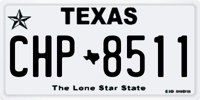 TX license plate CHP8511