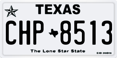 TX license plate CHP8513