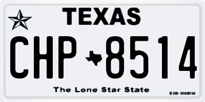 TX license plate CHP8514
