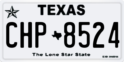 TX license plate CHP8524