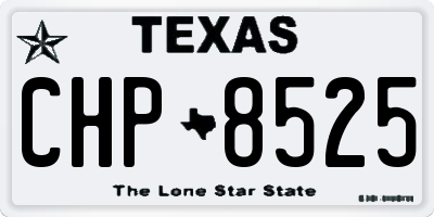 TX license plate CHP8525