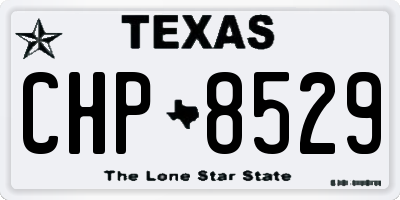 TX license plate CHP8529