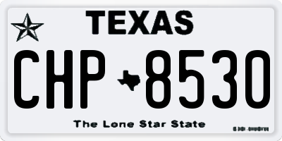 TX license plate CHP8530