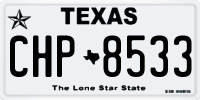 TX license plate CHP8533