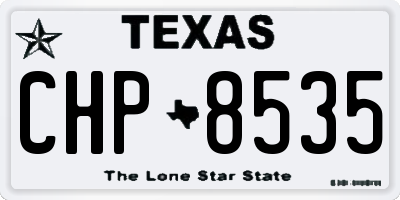 TX license plate CHP8535
