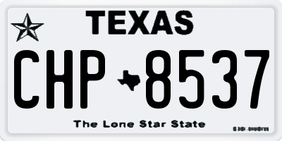 TX license plate CHP8537