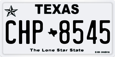 TX license plate CHP8545