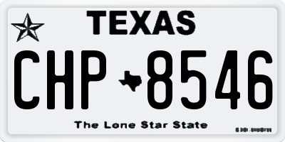 TX license plate CHP8546