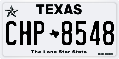 TX license plate CHP8548