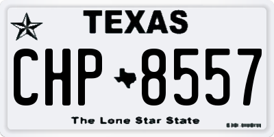 TX license plate CHP8557