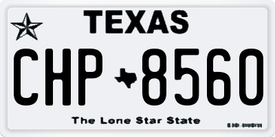 TX license plate CHP8560