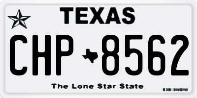 TX license plate CHP8562