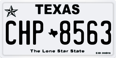 TX license plate CHP8563