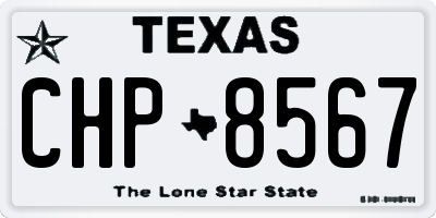 TX license plate CHP8567