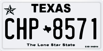 TX license plate CHP8571