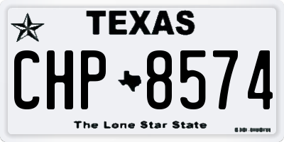 TX license plate CHP8574