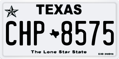 TX license plate CHP8575