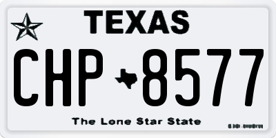 TX license plate CHP8577