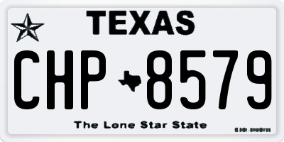 TX license plate CHP8579